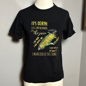 It’s Corn! Black T Shirt Size Small